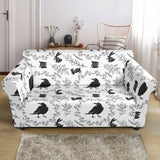 Crows Floral Wreath Rabbit Pattern Loveseat Couch Slipcover