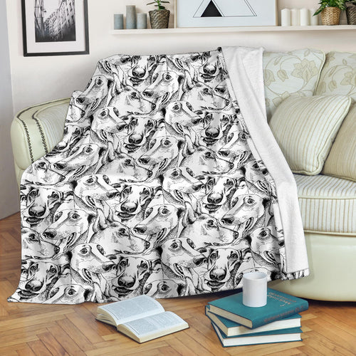 Greyhound Pattern Print Design 01 Premium Blanket
