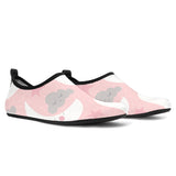 Cute Moon Cloud Star Pattern Pink Dot Background Aqua Shoes