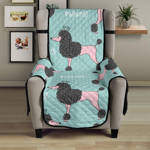 poodle dog green background Chair Cover Protector