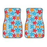 Blue Red Orange Starfish Pattern Front Car Mats