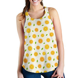 oranges leaves pattern Women Racerback Tank Top