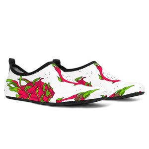 Dragon Fruits White Background Aqua Shoes