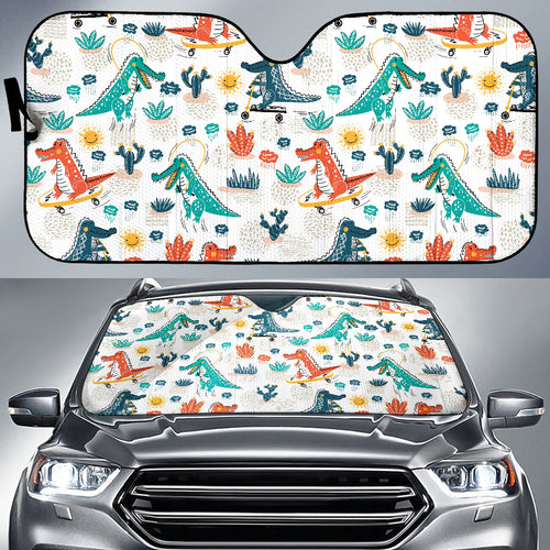 Cute Crocodile Pattern Car Sun Shade