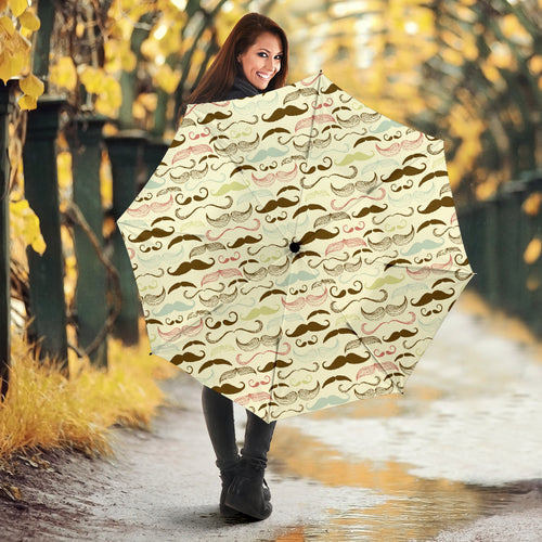 Mustache Beard Pattern Print Design 01 Umbrella