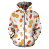 Peanuts Pattern Zip Up Hoodie