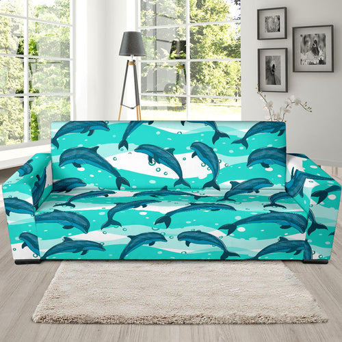 Dolphin Sea Pattern Sofa Slipcover