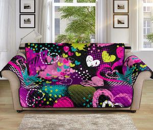 heart dot wave star creative design pattern Sofa Cover Protector