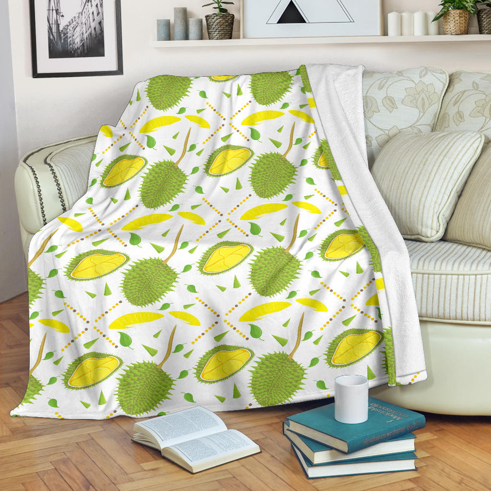 Durian Pattern Background Premium Blanket