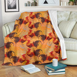 Red Rooster Chicken Cock Pattern Premium Blanket