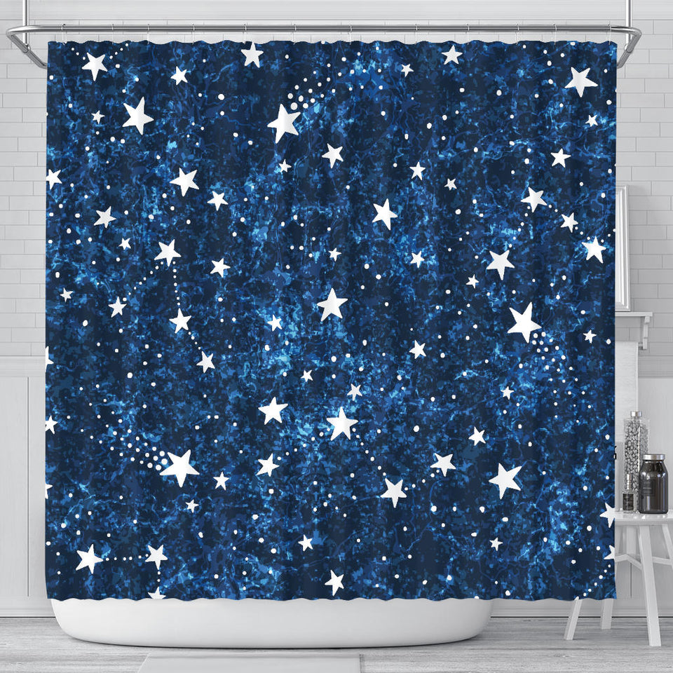 Night Sky Star Pattern Shower Curtain Fulfilled In US