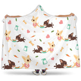 Cute Chihuahua Puppie Pattern Hooded Blanket