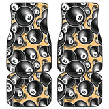 Billiard Ball Pattern Print Design 04 Front and Back Car Mats