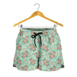 Hippopotamus Pattern Print Design 02 Women Shorts