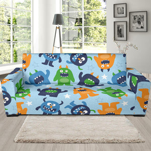 Alien Pattern Print Design 04 Sofa Slipcover