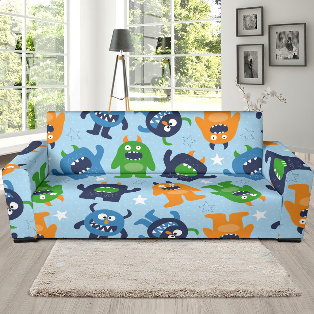 Alien Pattern Print Design 04 Sofa Slipcover