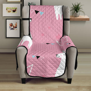 Llama Alpaca pink background Chair Cover Protector