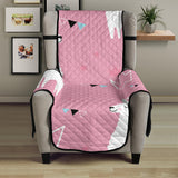 Llama Alpaca pink background Chair Cover Protector