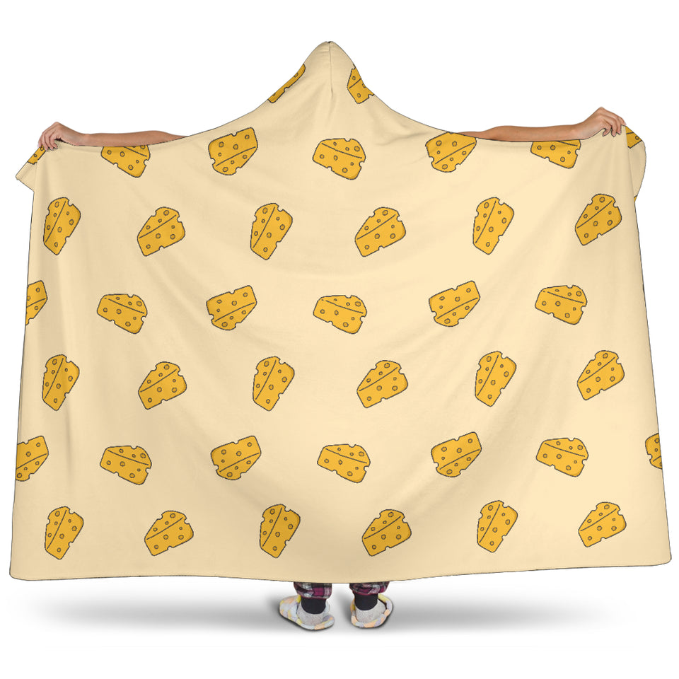 Cheese Pattern Hooded Blanket