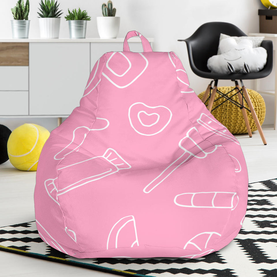 Sweet Candy Pink Background Bean Bag Cover