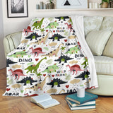 Cute Dinosaurs Pattern Premium Blanket