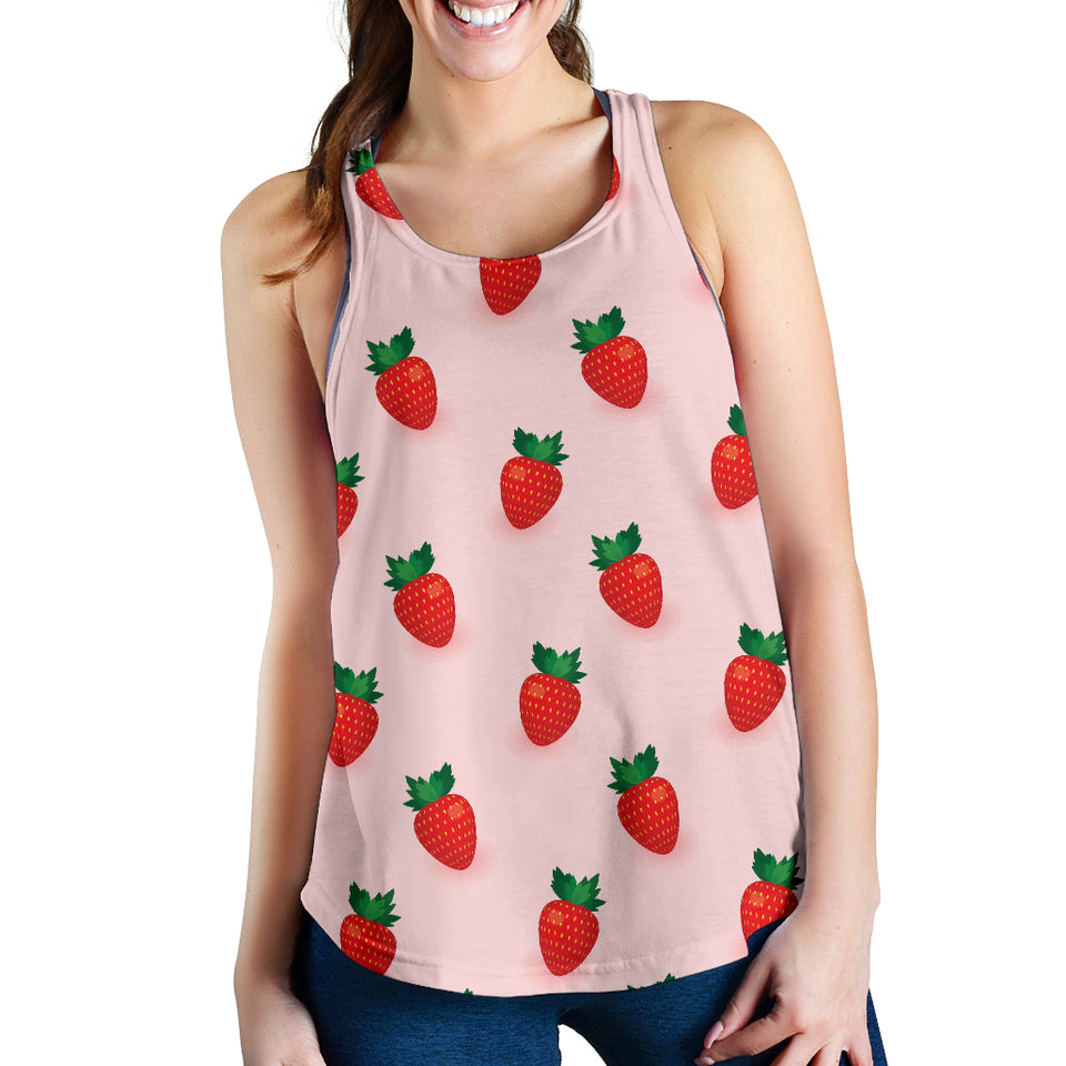 Strawberry beautiful pattern Women Racerback Tank Top