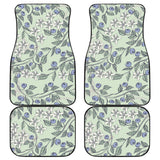 Hand Drawn Blueberry Pattern Front And Back Car Mats