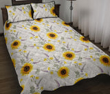 beautiful sunflowers pattern Quilt Bed Set