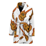 Paint Guitar Pattern Women'S Bathrobe