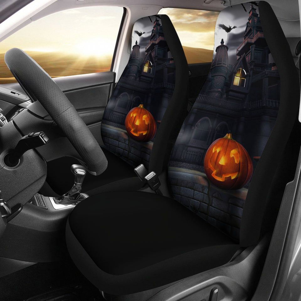 Spooky House Halloween Car Seat Covers