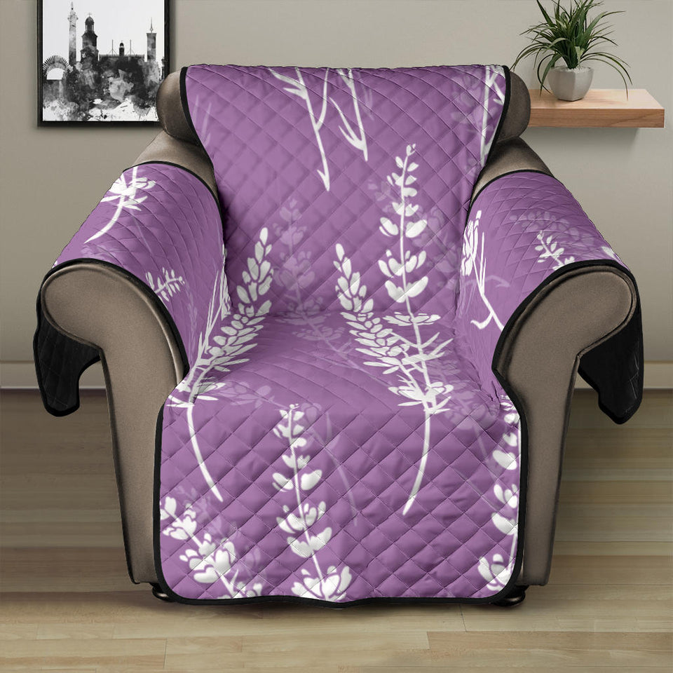 Lavender flowers purple pattern Recliner Cover Protector