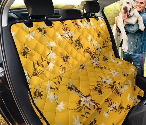 Bee Flower Pattern Dog Car Seat Covers