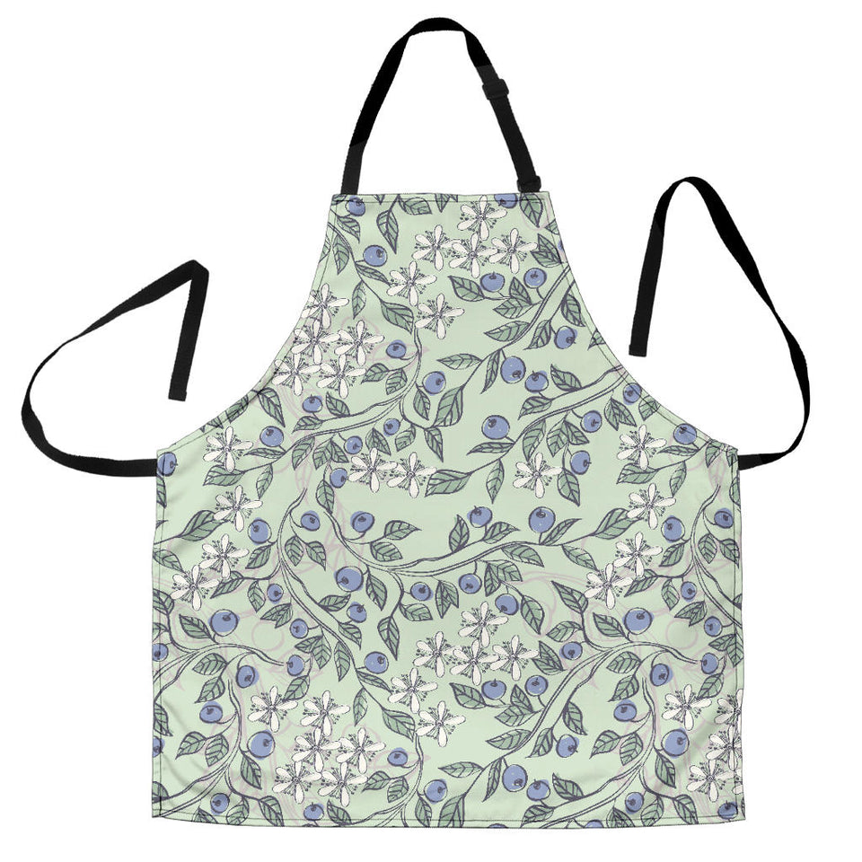 Hand Drawn Blueberry Pattern Adjustable Apron