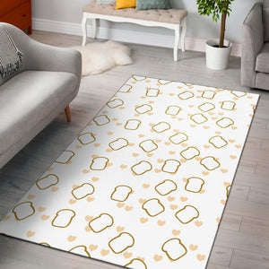 Bread Toast Pattern Print Design 01 Area Rug