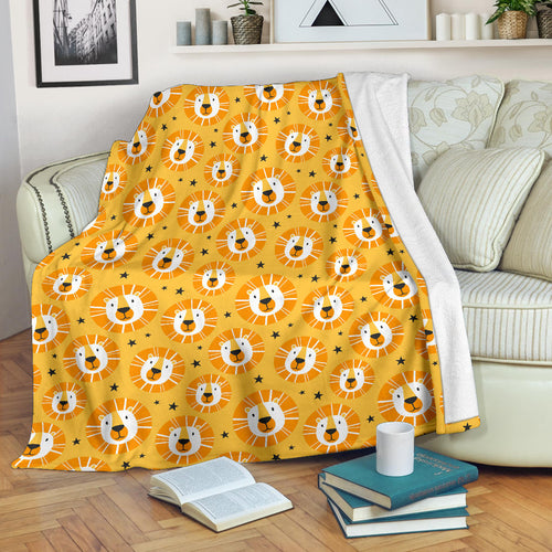 Lion Pattern Print Design 03 Premium Blanket