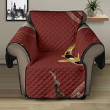 Koi Fish Carp Fish red background Recliner Cover Protector