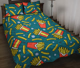 French fries red paper box pattern Quilt Bed Set