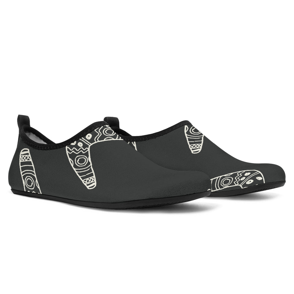 Hand Drawn Boomerang Australian Aboriginal Ornament Aqua Shoes