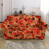 Fire Flame Pattern Loveseat Couch Slipcover