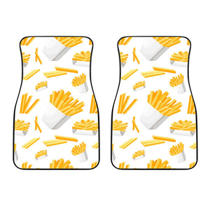 French Fries White Paper Box Pattern Front Car Mats