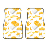 French Fries White Paper Box Pattern Front Car Mats