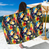 Colorful Parrot Flower Pattern Sarong