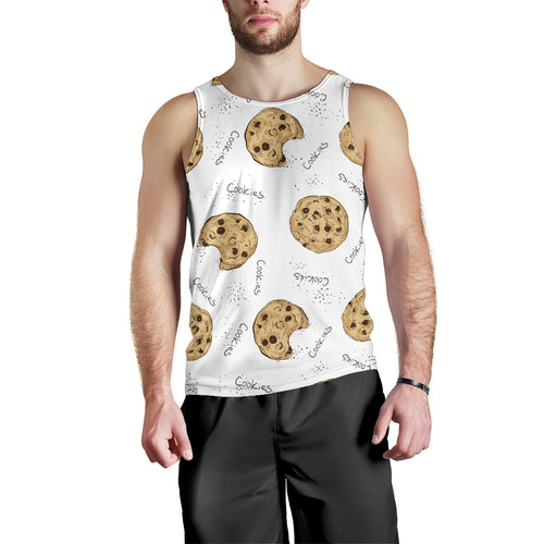 Sketch style cookie pattern Men Tank Top