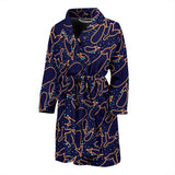 Eggplant Pattern Print Design 04 Men's Bathrobe