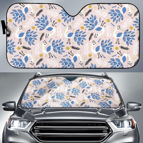Cute Peacock Pattern Car Sun Shade