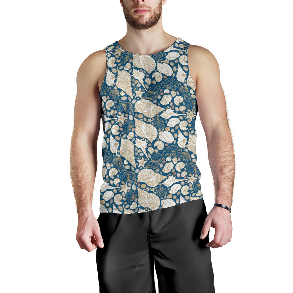 Shell Polynesian Tribal design pattern Men Tank Top