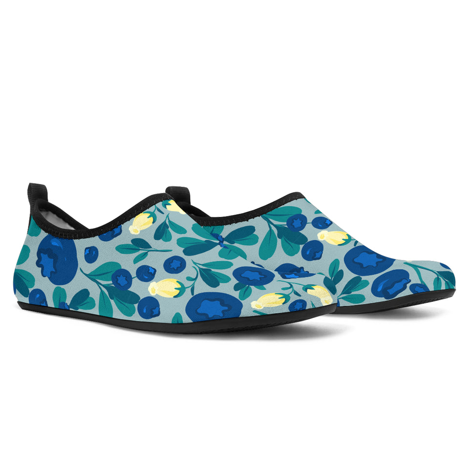 Blueberry Design Pattern Aqua Shoes