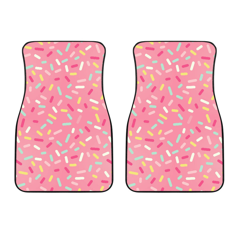 Pink Donut Glaze Candy Pattern  Front Car Mats