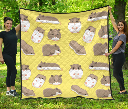 Cute Hamster Pattern Premium Quilt