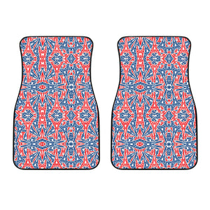 Eiffel Tower Pattern Print Design 02 Front Car Mats